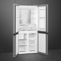 Smeg FQI48XD Холодильники Side-by-side ИНВЕРТОР, 4-х дверный, задняя стенка в холодильном отделении - металл, Ш- 840 мм В-1790 мм Г- 690 мм цвет - нерж. сталь