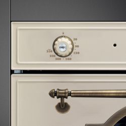 SMEG SF67C1PO Серия Cortina, Духовой шкаф, 60 см, 6 функций, кремовый, латунная фурнитура