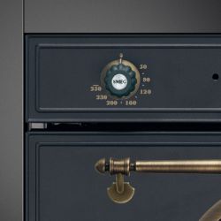 SMEG SF67C1AO Серия Cortina, Духовой шкаф, 60 см, 6 функций, Антрацит, латунная фурнитура