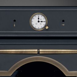 SMEG SFP67C1TAO Серия Cortina, Духовой шкаф, 60 см, 9 функций, Пиролитическая очистка, Антрацит, латунная фурнитура