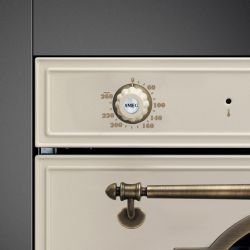 SMEG SFP67C1TPO Серия Cortina, Духовой шкаф, 60 см, 9 функций, Пиролитическая очистка, Кремовый, латунная фурнитура
