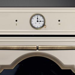SMEG SFP67C1TPO Серия Cortina, Духовой шкаф, 60 см, 9 функций, Пиролитическая очистка, Кремовый, латунная фурнитура