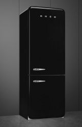 SMEG FAB38RBL5 Отдельностоящий двухдверный холодильник, Зона свежести, Ширина -70,6 см., Высота - 205 см. Общий объем, л: 481, Электронное управление, дисплей, Цвет - Чёрный, петли справа