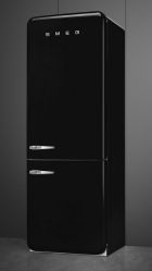 SMEG FAB38RBL5 Отдельностоящий двухдверный холодильник, Зона свежести, Ширина -70,6 см., Высота - 205 см. Общий объем, л: 481, Электронное управление, дисплей, Цвет - Чёрный, петли справа
