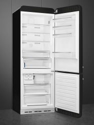 SMEG FAB38RBL5 Отдельностоящий двухдверный холодильник, Зона свежести, Ширина -70,6 см., Высота - 205 см. Общий объем, л: 481, Электронное управление, дисплей, Цвет - Чёрный, петли справа