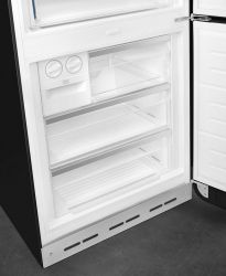 SMEG FAB38RBL5 Отдельностоящий двухдверный холодильник, Зона свежести, Ширина -70,6 см., Высота - 205 см. Общий объем, л: 481, Электронное управление, дисплей, Цвет - Чёрный, петли справа