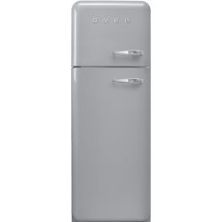 SMEG FAB30LSV3 Отдельностоящий двухдверный холодильник, 60 см, Цвет - серебристый, петли слева