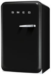 SMEG FAB10LBL2 Отдельностоящий однодверный холодильник, стиль 50-х годов, 54,3 см. Цвет - чёрный, петли слева