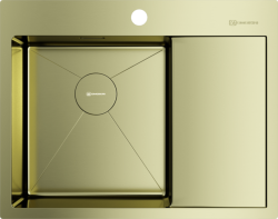 Кухонная мойка OMOIKIRI Akisame 65-LG-L чаша слева  Монтаж - заподлицо/накладная