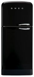 SMEG FAB50RBL Холодильник Чёрный, серебристая фурнитура, петли слева