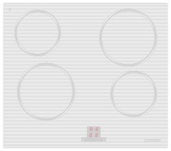 Zigmund & Shtain CNS 027.60 WX Электрическая варочная поверхность, пр-во Италия. Цвет - белый.