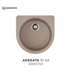 Кухонная мойка Omoikiri Akegata 51-SA Материал Artgranit, монтаж накладной