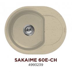 Кухонная мойка Omoikiri Sakaime 60E-CH материал Tetogranit. Монтаж накладной