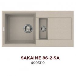 Кухонная мойка Omoikiri Sakaime 86-2-SA Материал Tetogranit. Монтаж накладной