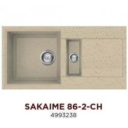 Кухонная мойка Omoikiri Sakaime 86-2-CH Материал Tetogranit. Монтаж накладной