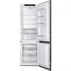 SMEG C8174N3E1 Встраиваемый комбинированный холодильник, Зона свежести, No Frost, Общий объём 273л., Крепление фасадов – скользящие направляющие