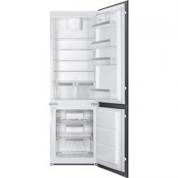 SMEG C8173N1F Встраиваемый комбинированный холодильник, Общий объем 273 л Крепление фасадов – скользящие направляющие