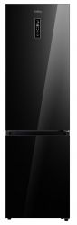 KORTING KNFC 62029 GN Холодильник Ширина 60 см, А+, cенсорное управление Smart Touch с внешним дисплеем, Full NO FROST, (ВхШхГ) 2018х595х635 мм, цвет - черное стекло