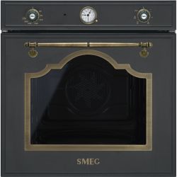 SMEG SF700AO Многофункциональный духовой шкаф, 60 см, 6 функций, цвет антрацит, фурнитура латунная