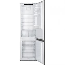 SMEG C41941F Встраиваемый комбинированный холодильник, электронный контроль температуры, Крепление фасадов – скользящие направляющие