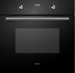 Evelux EO 630 PB Духовой шкаф, 8 режимов, дисплей Snow White, объем духовки 70л., цвет - чёрное стекло.