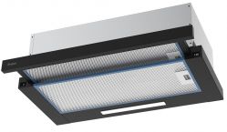 Evelux TEL 60 B Встраиваемая вытяжка с выдвижным экраном, 670 м³/ч, LED освещение, цвет - чёрный