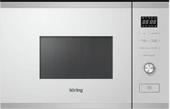 KORTING KMI 820 GSCW Встраиваемая СВЧ с грилем,  Дизайн Spectrum, объем печи: 20 л, функция гриля, таймер. Цвет - Белое стекло + нержавеющая сталь