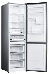 Evelux FS 2291 DX Холодильник с морозильной камерой с функцикцией No Frost, Зона свежести, дисплей, 1950х645х594 мм., цвет - нерж. сталь
