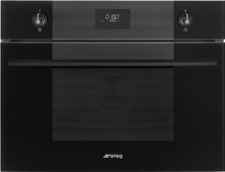 Smeg SO4101M0B3 Серия Linea, Микроволновая печь, 60 см, высота 45 см, 4 функции, стекло Deep Black (чёрное)