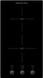 Zigmund & Shtain CI 45.3 B Индукционная варочная прверхность, поворотные переключатели. Ширина - 29 см.