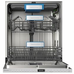Zigmund & Shtain DW 307.6 Посудомоечная машина 60 см, сенсорное упр., ИНВЕРТОР, Автооткрывание, Hot Air, 10 программ, 1/2 загрузки,16 комплектов, Луч на полу, аквастоп,  дБ 42.