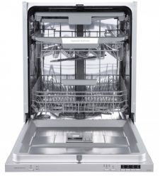 Zigmund & Shtain DW 303.6 Посудомоечная машина 60 см., Автооткрывание,  4 программы, 1/2 загрузки,14 комплектов, Луч на полу, аквастоп, дБ 49
