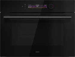 Asko OM54BGH NYACraft Glass Series 5 Встраиваемая микроволновая печь, генерация микроволн - Инвертор ,Высота 45 см., Цвет: чрное стекло