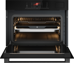 ASKO OCS24BGH ESSENCE Series 2 Компактный духовой шкаф с функцией пара, Объем 51 л Celsius°Cooking™ : точность до 1°С, высота 45 см., цвет - чёрное стекло