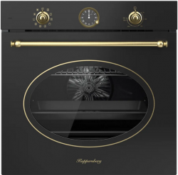 KUPPERSBERG SR 610 ANT Bronze Духовой шкаф, 10 режимов, Телескопические направляющие, Объем духового шкафа, л 80, цвет - антрацит, фурнитура, бронза.