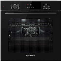 KUPPERSBERG HF 609 B Духовой шкаф, 8 режимов, 1 -уровневые телескоп. направл., объёём духовки - 80 л., цвет - чёрный, пр-во Турция