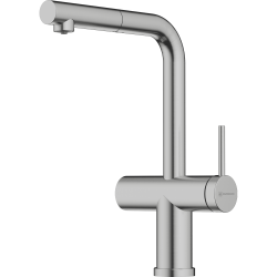 Omoikiri Karatsu-S-BN Кухонный смеситель, 3в1 - Подключение к фильтру, Вытяжной шланг.