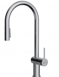 Omoikiri Tahara-SB-BN Кухонный смеситель, 3в1 - Подключение к фильтру, Подача фильтрованной воды осуществляется нажатием на кнопку на изливе смесителя. Режим - струя/ Душ, Вытяжной шланг.