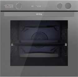 KORTING OKB 61061 SQGGr дизайн KITCHEN SELECTION. Духовой шкаф с Пароваркой, два дисплея + электронные регуляторы. Температуры: 50 – 300 ⁰С, 10 режимов, Увеличенный объем камеры 81 л. цвет - серое стекло