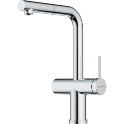 Omoikiri Karatsu-S-C Кухонный смеситель, 3в1 - Подключение к фильтру, Вытяжной шланг.