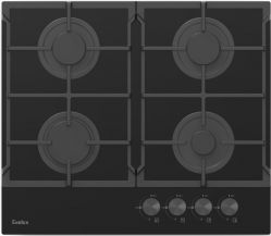 Evelux HEG 615 BG Газовая поверхность из закалённого стекла, ширина 60 см, газ контроль, эл. поджиг, цвет - чёрный