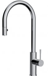 Omoikiri ASAKAWA-S-C Кухонный смеситель, 3в1 - Подключение к фильтру, Подача фильтрованной воды осуществляется нажатием кнопке, на изливе. Вытяжной шланг.