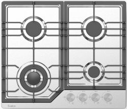 Evelux HEG 638 X Газовая поверхность, WOK-конфорка, ширина 60 см, газ контроль, эл. поджиг, цвет - нерж. сталь