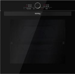 KORTING OKB 51041 CEGN дизайн Spectrum. Духовой шкаф, 10 режимов, каталитическая очистка + эмаль, Объем (л) 81, Сенсорное упр. + Электронный поворотный регулятор, телеск. напр. 1 ур. цвет: чёрное стекло