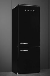 SMEG FAB38RBL5 Двухдверный холодильник премиум класса, полный No Frost,  Зона свежести (life plus) 0°C, Ширина -70,6 см., Высота - 205 см. Общий объем, л: 481, Электронное управление, LED дисплей, Цвет - Чёрный, петли справа. Пр-во Италия