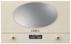 SMEG MP822PO Серия Coloniale Микроволновая печь, 60 см, высота 38 см, 6 функций, цвет кремовый, фурнитура латунная (позолоченная в комплекте)